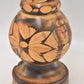 Vintage Wooden Trumpet Vase 25cm Hand Carved Decorative