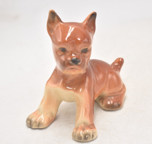 Vintage Boxer Dog Figurine Statue Ornament Decorative Ceramic