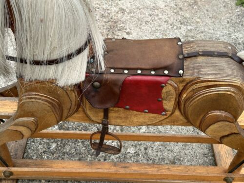 Vintage Children's Wooden Rocking Horse