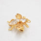 Vintage Cubic Zirconia Gold Tone Bee Brooch – Ladies Costume Jewellery