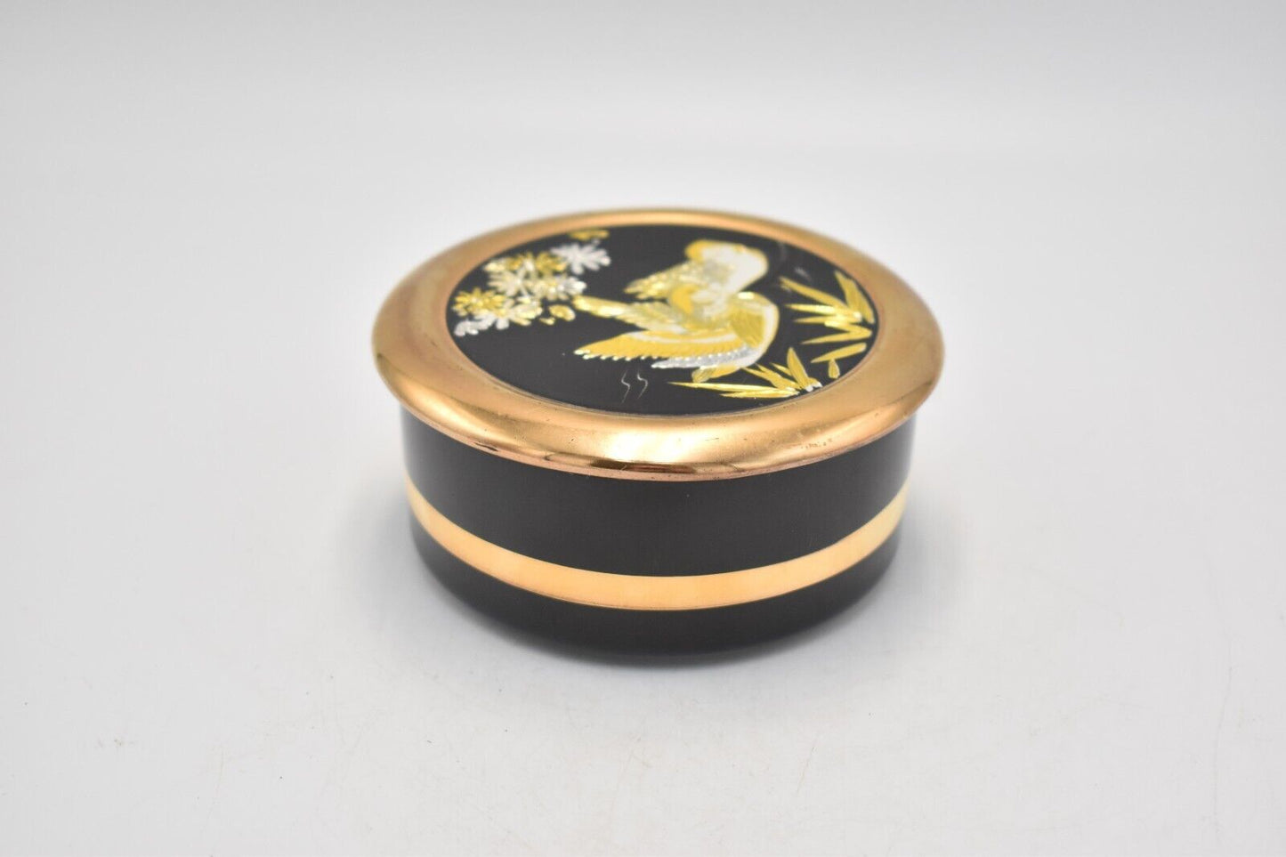 The Art Of Chokin Japan 24K Gold Gilt Porcelain Trinket Jewellery Box