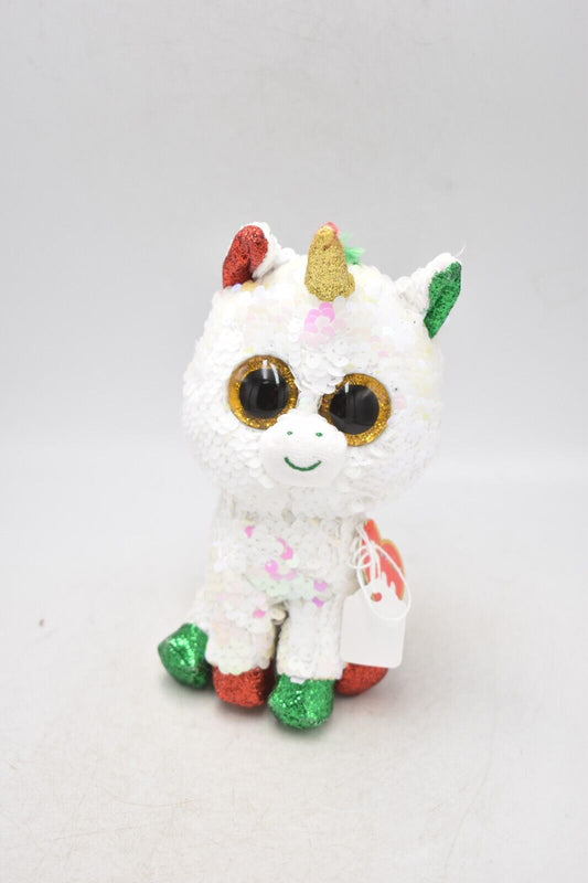 Ty Flippables Stardust Unicorn – 2019 Sequinned Christmas Beanie Baby, Retired