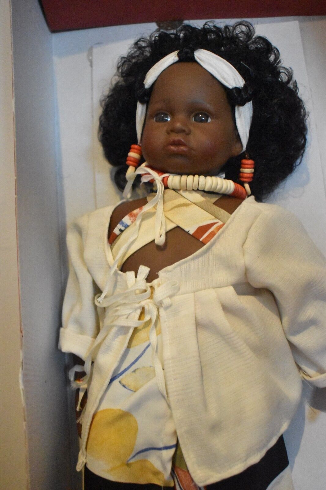 D'Azucar Kissi Black Large Doll Hard Plastic Spanish Doll COA & Boxed