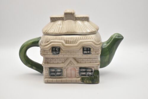 Vintage Novelty Brick House Teapot Collectible Decorative