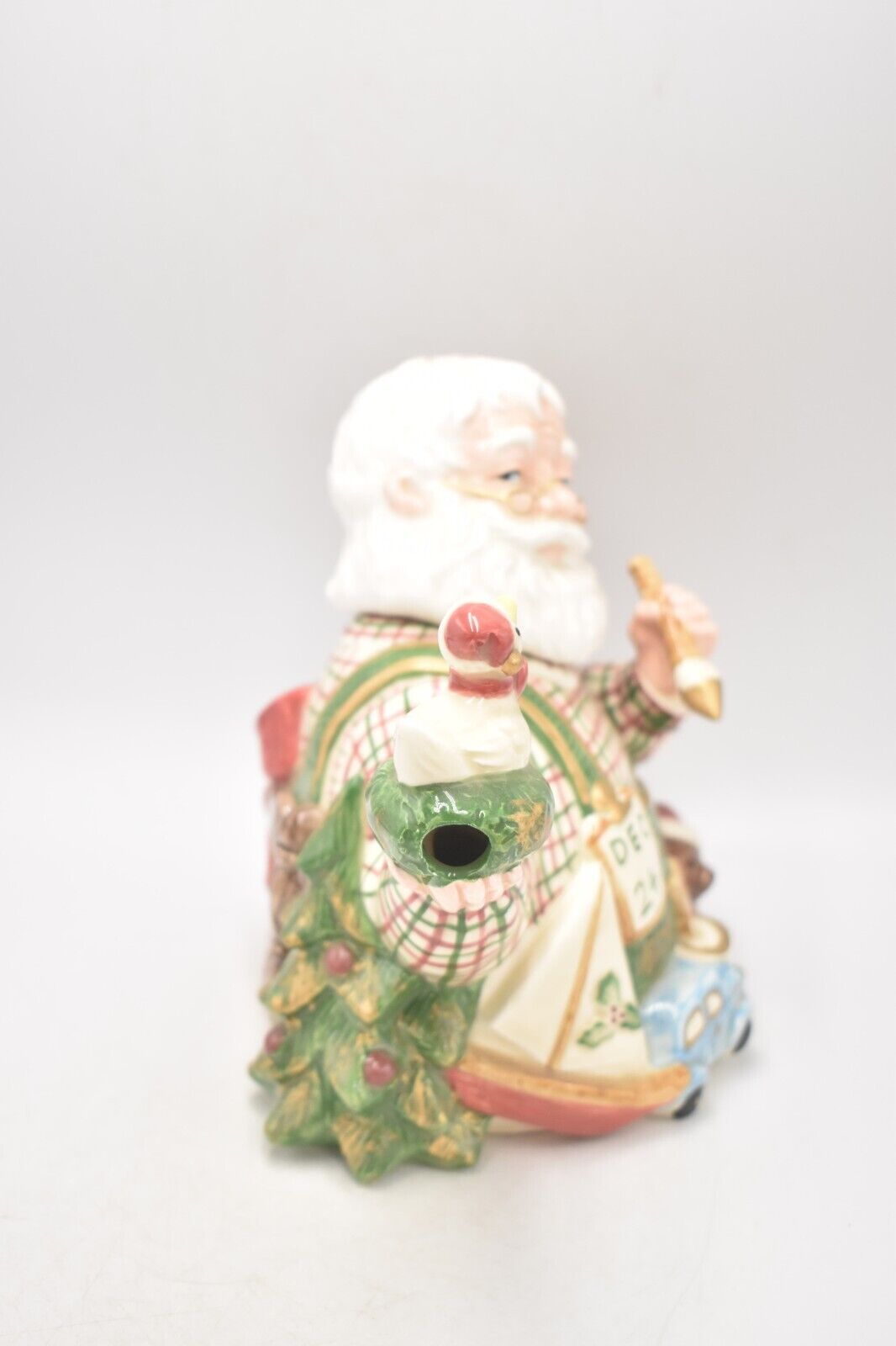 Vintage Fitz & Floyd Omnibus Santa's Toy Factory Teapot Decorative