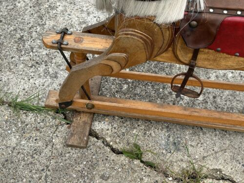 Vintage Children's Wooden Rocking Horse