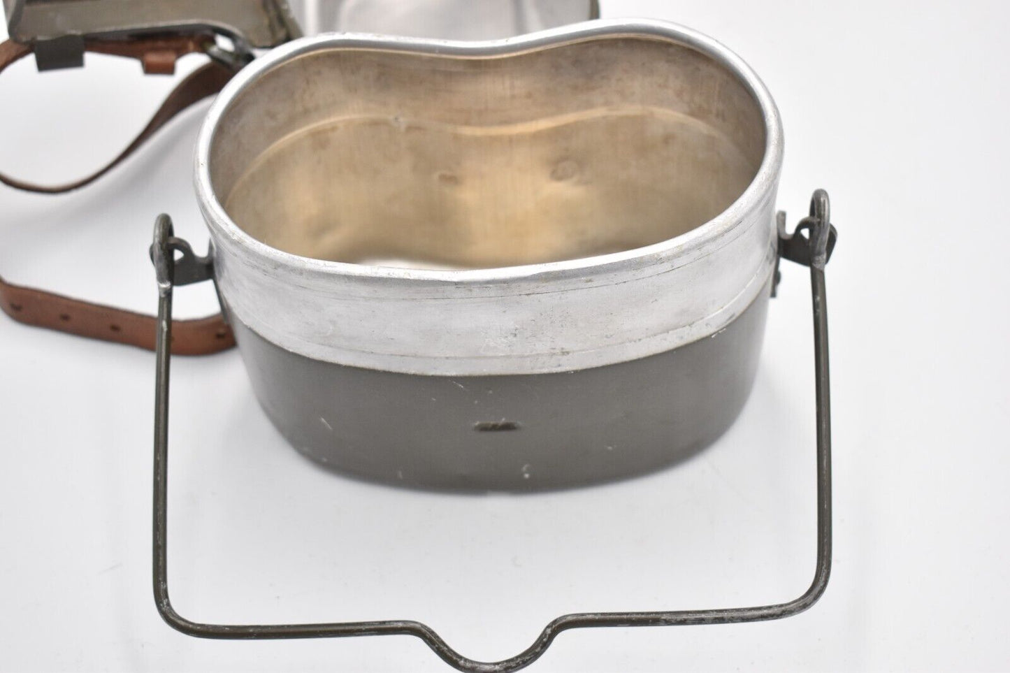 Polish Army Mess Kit Aluminium Military Bowler Pot – 2 Parts Mess Tin (Dated 198