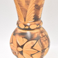 Vintage Wooden Trumpet Vase 25cm Hand Carved Decorative