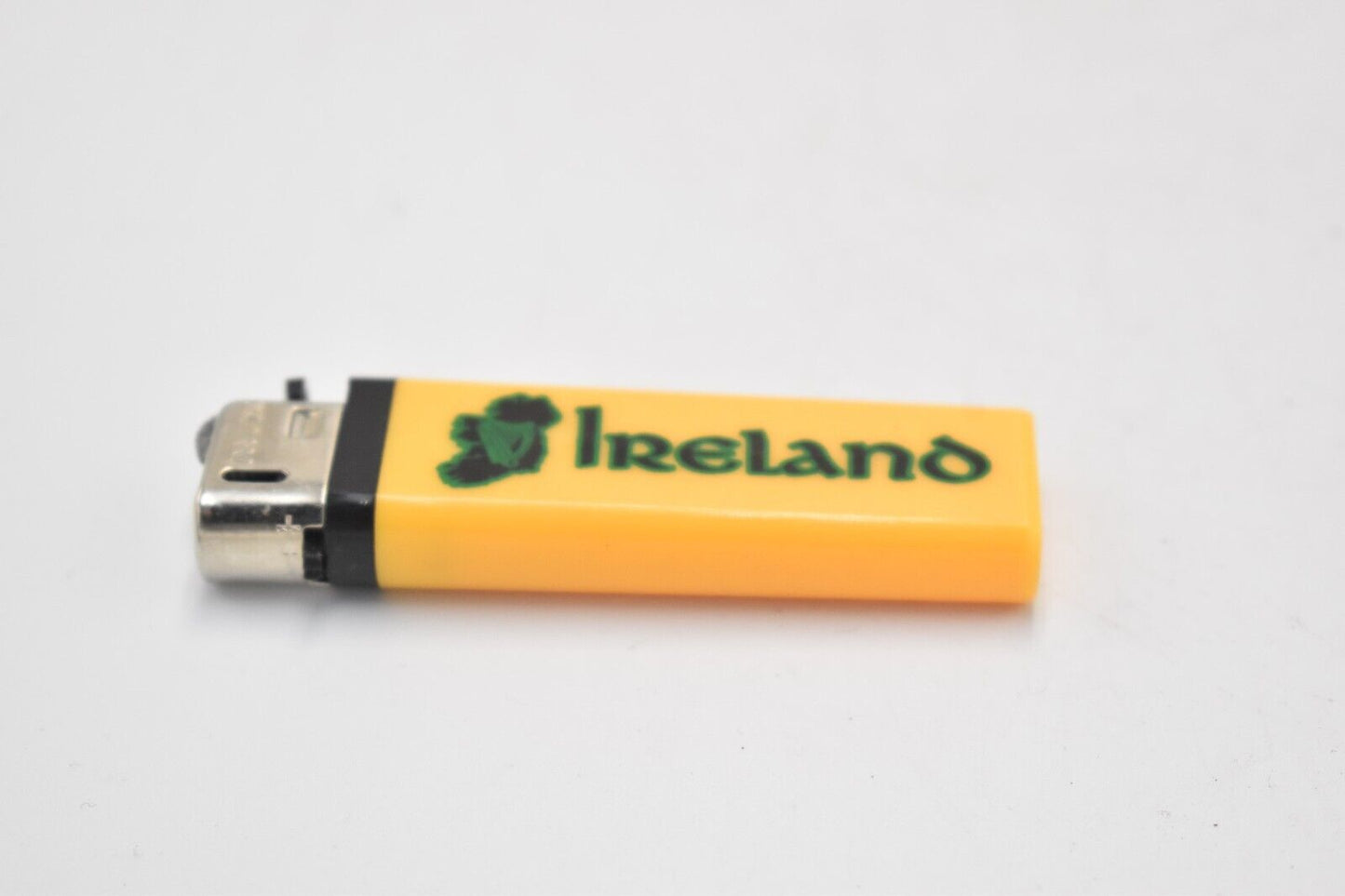 Vintage Yellow and Green Ireland Cigarette Lighter Collectible