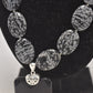 Carolyn Pollack Sterling Silver Snowflake Obsidian Necklace South Western