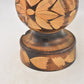 Vintage Wooden Trumpet Vase 25cm Hand Carved Decorative