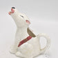 Vintage OCI White Dog Creamer/ Milk Jug Ceramic