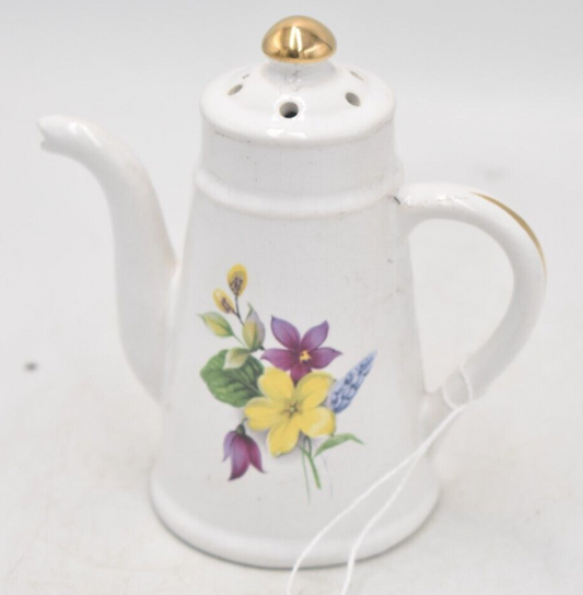 Vintage Floral Teapot Shaped Potpourri Ceramic