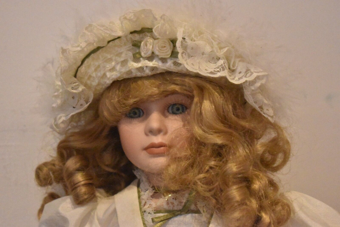 Vintage Alberon Doll Porcelain Doll Lady Helena Blonde Hair, Blue Eyes Retired 5