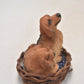 Vintage Cocker Spaniel Dogs Cuddling Figurine Statue Ornament