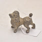 Vintage Pewter Poodle Dog Figurine Statue Ornament