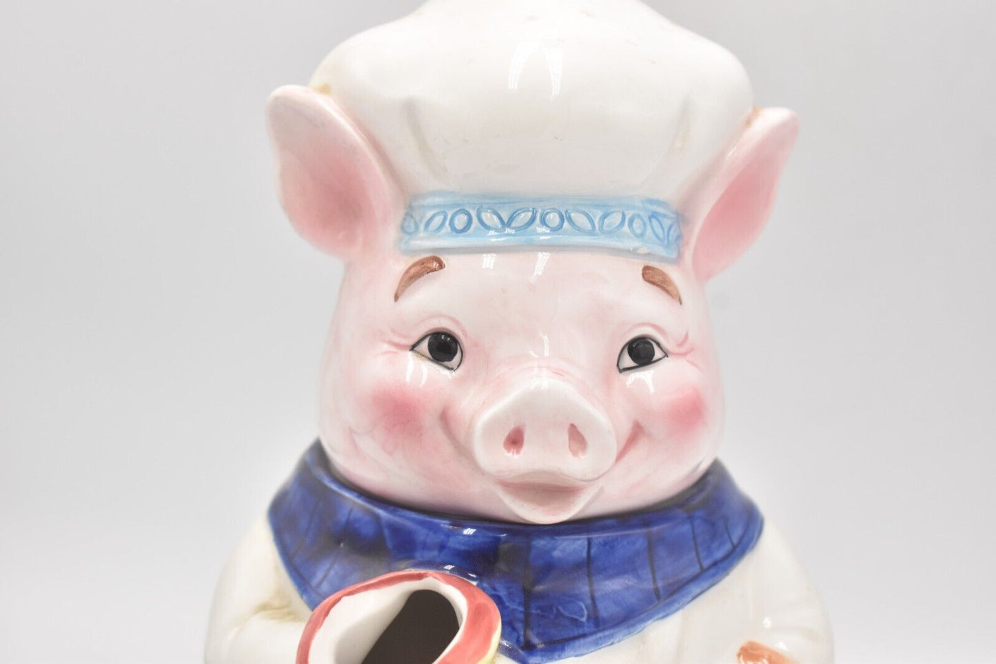 Vintage Novelty Chef Pig Teapot Decorative Collectible