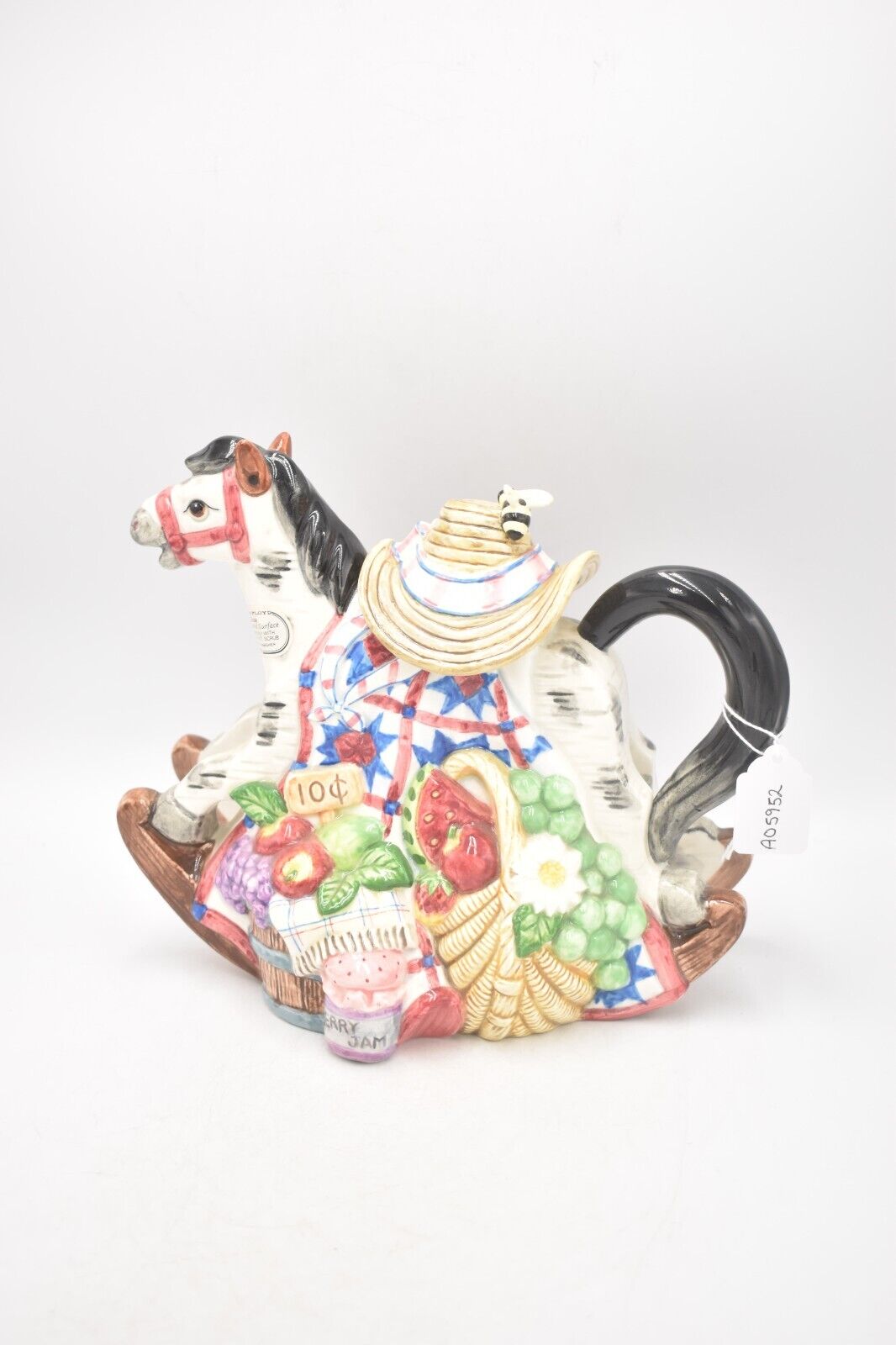 Vintage Fitz & Floyd Omnibus Countryside Rocking Horse Teapot Decorative