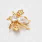 Vintage Cubic Zirconia Gold Tone Bee Brooch – Ladies Costume Jewellery