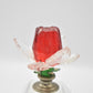 Vintage 3D Rose Glass Decorative Perfume Bottle