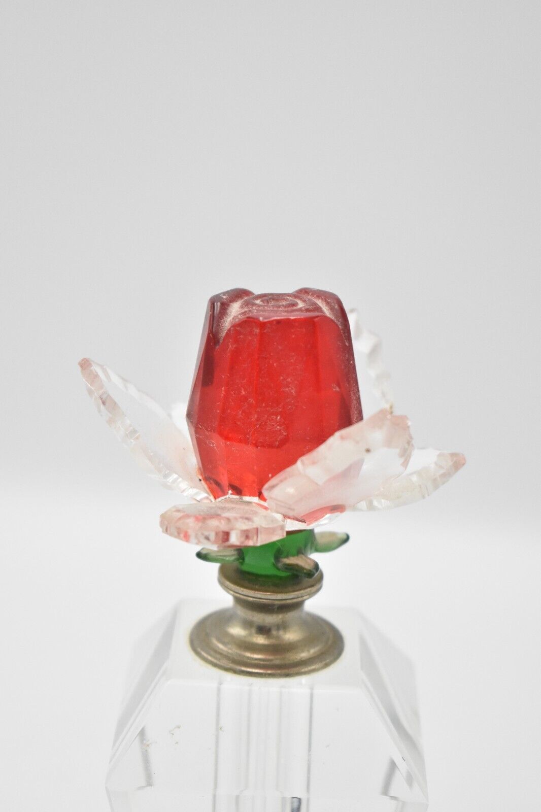 Vintage 3D Rose Glass Decorative Perfume Bottle