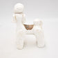 Vintage Rynbende Pottery White Poodle Dog Bottle Cherry Brandy Holland Ceramic