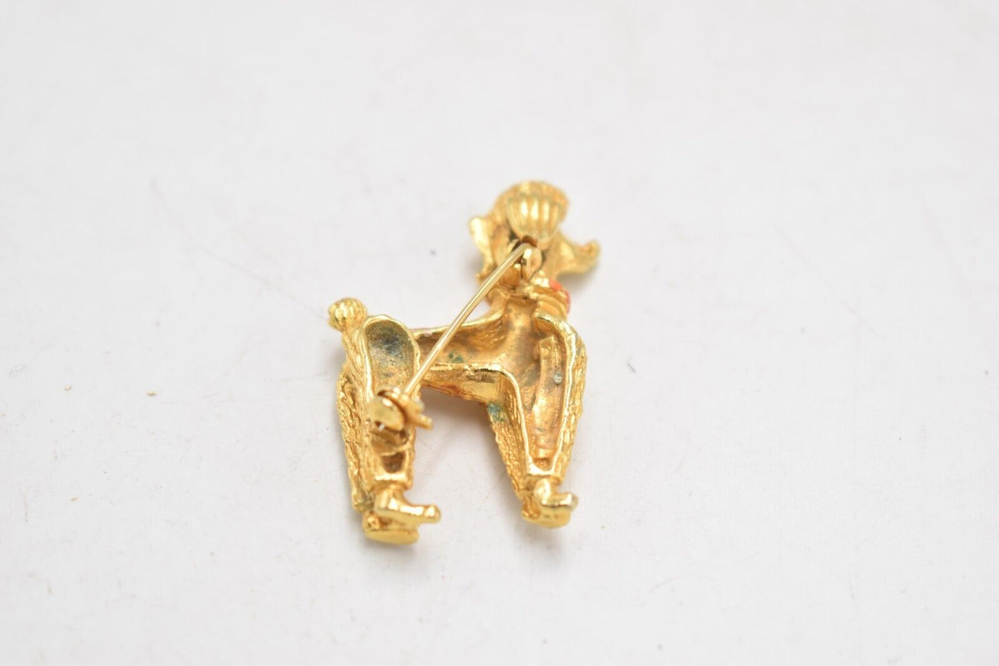 Vintage Gold Tone Poodle Dog Brooch – Women's Jewellery 20.4g