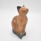 Vintage Wooden Cat Figurine Statue Ornament