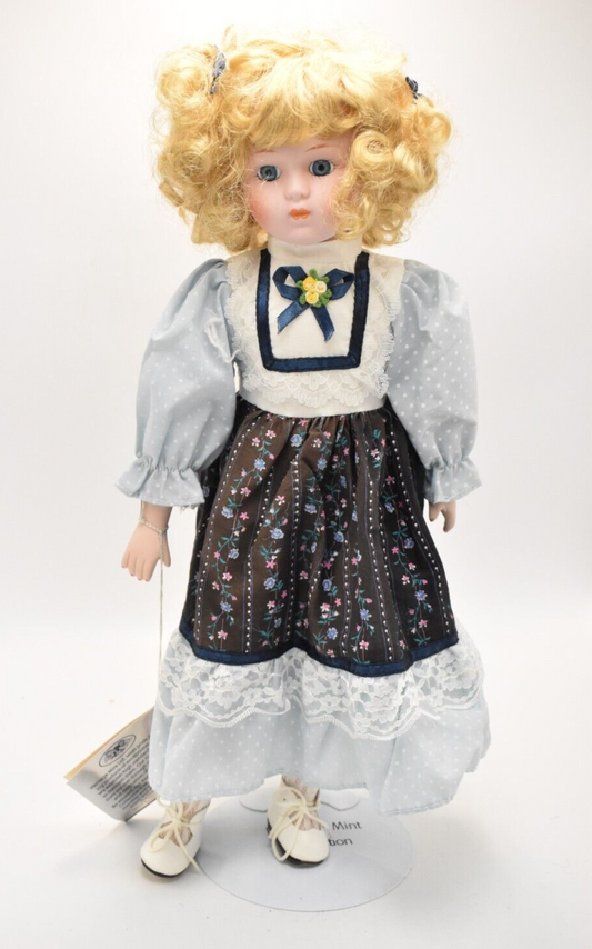 Vintage The Heritage Mint Collection Porcelain Doll Blonde Hair Retired Tagged