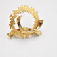 Vintage 1950s Abstract Design Textured Gold Tone Brooch Costume Jewellery