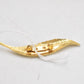 Vintage Gold-Tone Textured Willow Leaf Brooch – Ladies Costume Jewellery