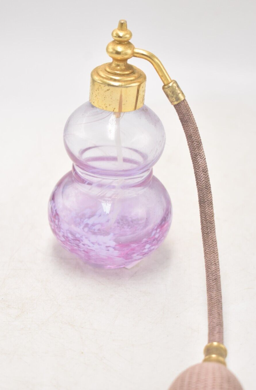 Caithness Glass Fragrance Perfume Bottle Atomiser Purple & White Swirl