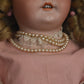 Antique CM Bergmann Simon & Halbig 13 1/2 Bisque Composite Girl Doll Ears Pierce