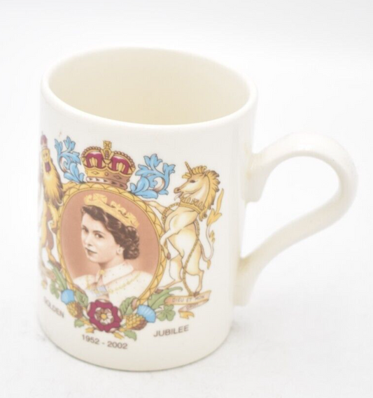 Vintage Golden Jubilee Mug 1952-2002 Royal Memorabilia