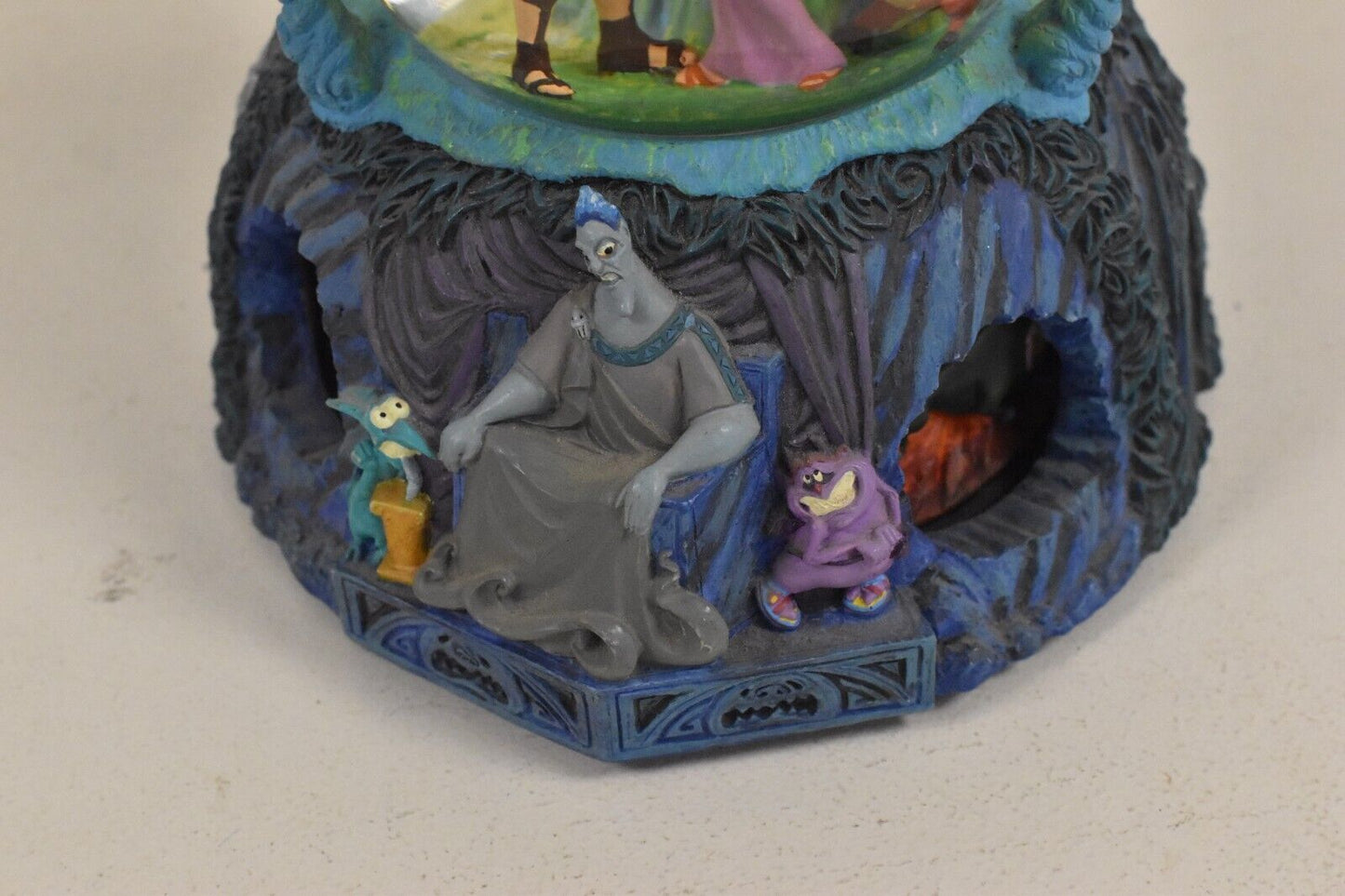 Disney Hercules Megara & Hades Musical Snow Globe – "I Won’t Say" Rotating Base