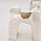 Vintage Rynbende Pottery White Poodle Dog Bottle Cherry Brandy Holland Ceramic