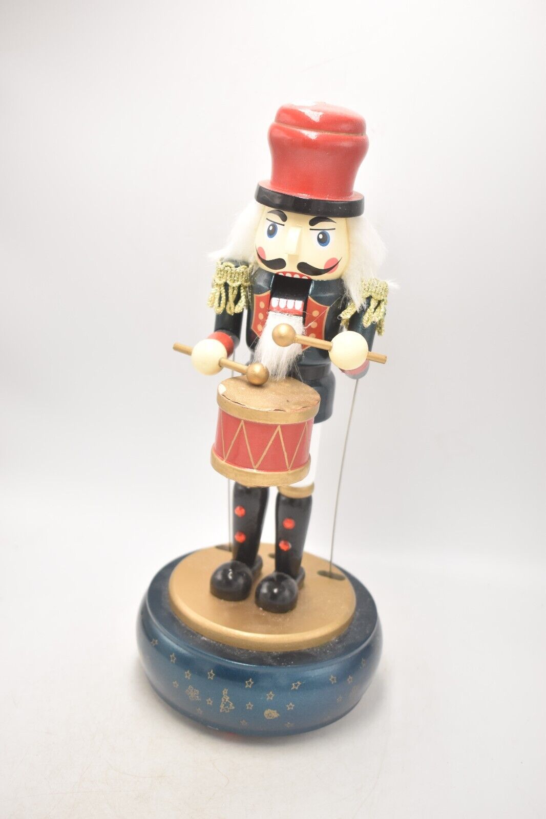 Christmas Nutcracker with Drums Wooden Christmas Decoration Musical