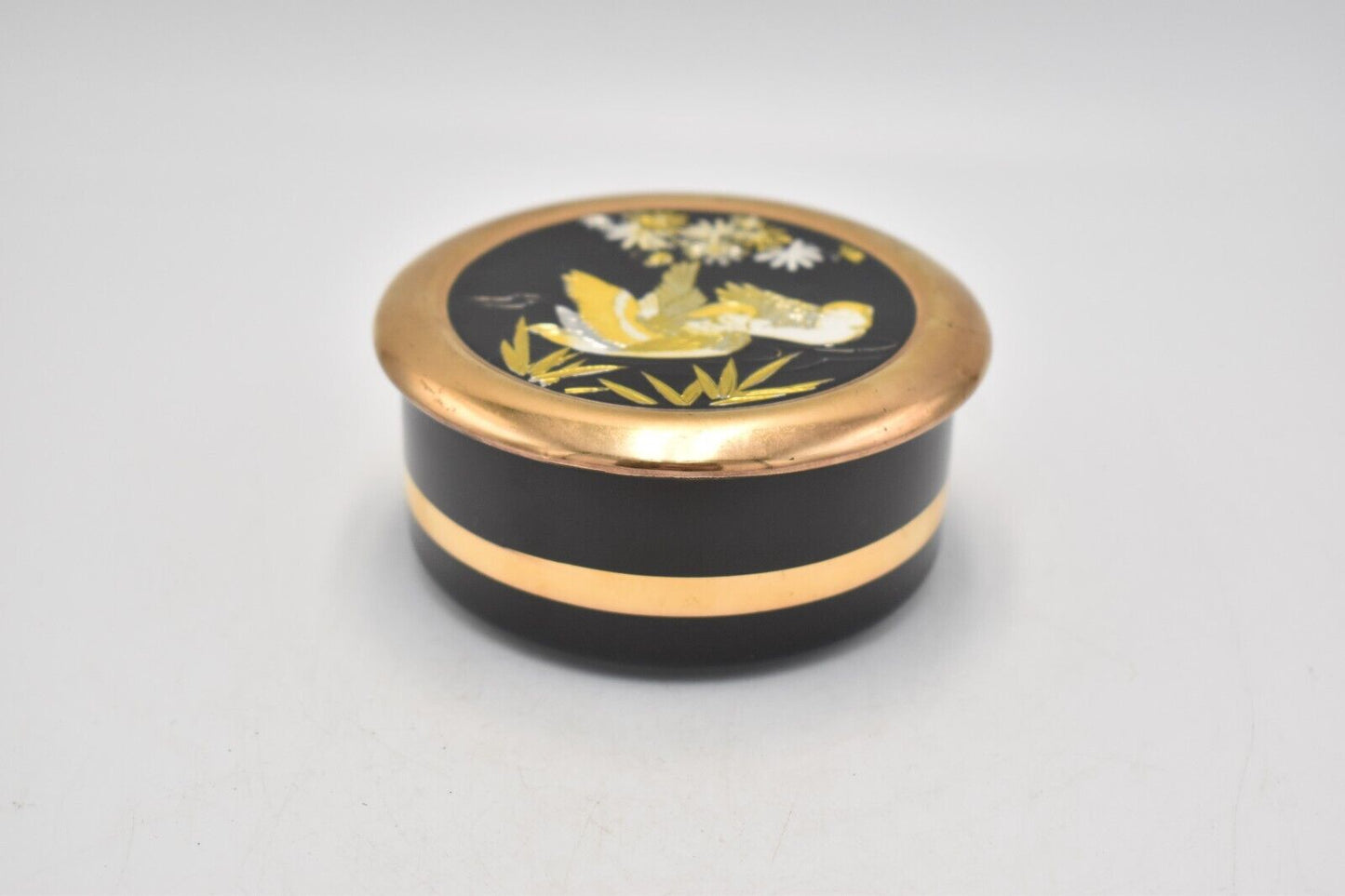 The Art Of Chokin Japan 24K Gold Gilt Porcelain Trinket Jewellery Box