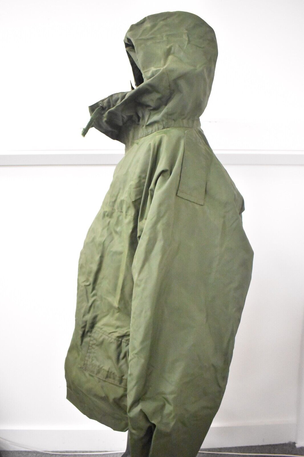 Vintage 1970s Army RAF Olive Green Foul Weather Waterproof Jacket Chest 46"