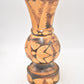 Vintage Wooden Trumpet Vase 25cm Hand Carved Decorative