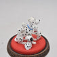 Disney 101 Dalmatians Figurines Inside Glass Dome