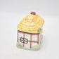 Vintage Ceramic Cottage Sugar Pot Hand Painted Novelty Decorative Collectible