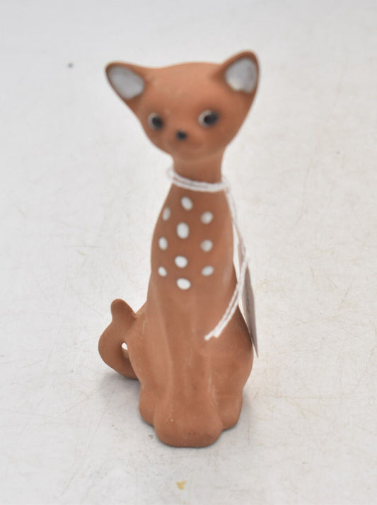 Vintage Long Neck Spotty Cat Figurine Statue Ornament Decorative