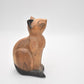 Vintage Wooden Cat Figurine Statue Ornament