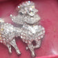 Vintage Butler & Wilson Crystal Encrusted Poodle Dog Brooch Ladies Jewellery