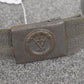 East German NVA Heavy Duty Military Webbing Belt – Grey DDR Metal Buckle