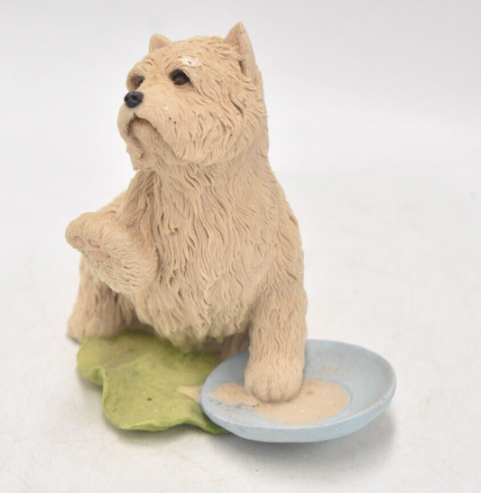 Vintage Paw Prints West Highland Terrier Westie Dog Figurine Statue Ornament