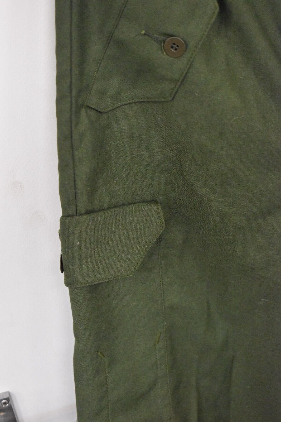 Vintage Swedish Army Olive Green Combat Trousers – Dated 1976, W30" L32"