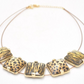 Vintage Retro Choker Necklace with Animal Print Pendants Costume Jewellery