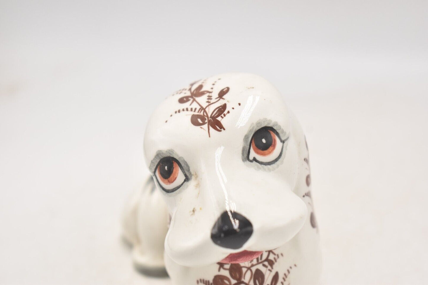 Vintage Italian Pottery Dachshund Dog Figurine 1950s Handcrafted Ornament